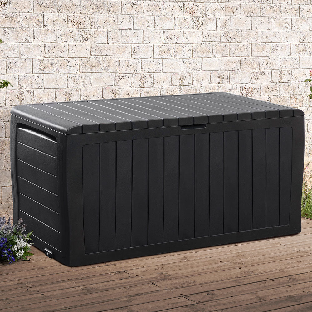 Keter Opslagbox Marvel Plus antraciet 117x45x57cm met wielen