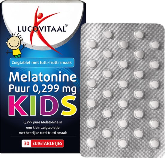 Lucovitaal Melatonine Puur Kids 0,299 milligram Voedingssupplement - 30 tabletten