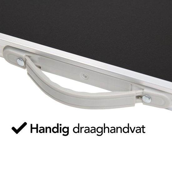 Infinity Goods Campingtafel - Inklapbaar - Tuintafel - 80x60x70 cm - Buiten/Binnen - Draaghandvat - Compact - Aluminium - Zwart