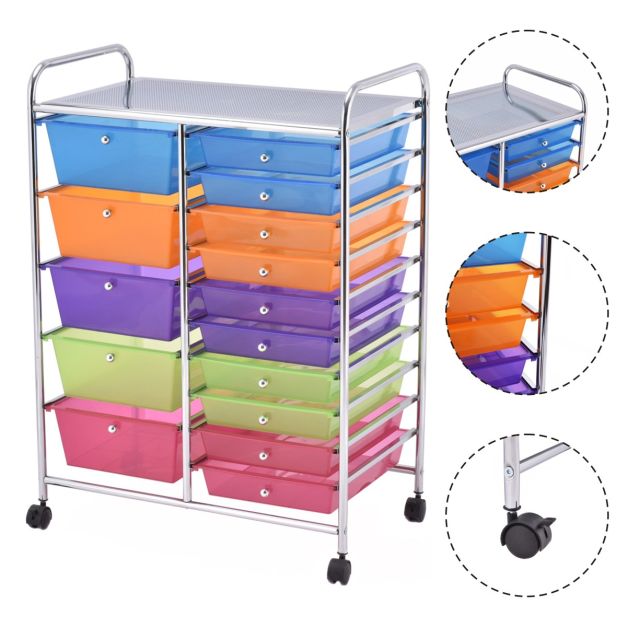 Coast Rolltrolley – 15 Laden – max. 10 kg – 63 x 37 x 87 cm – Zwart