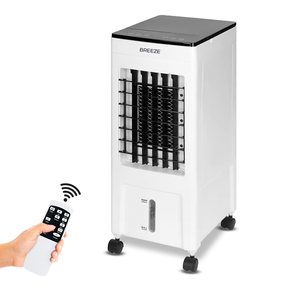 Breeze Aircooler - Fluisterstil - 35 x 30 x 68 cm - Wit