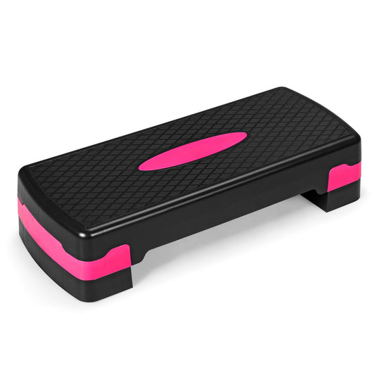 Coast Hoogte Verstelbare Aerobic Stepper Fitnesstrainer 66x28x10-15cm Zwart met Twee Treden