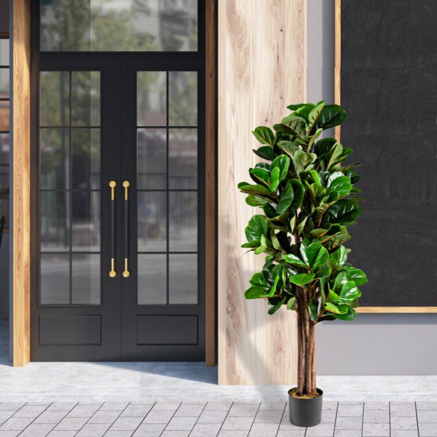 Coast Kunstmatige Vijgenboom – Inclusief Bloempot – Kamerplant - 1,5 m