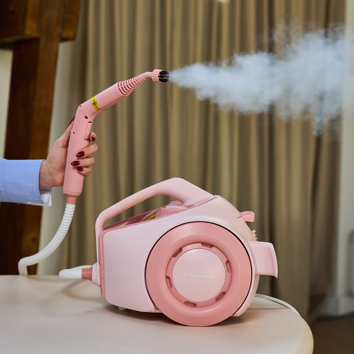 TS2 Stoomreiniger Roze Limited Edition – 1800W Steam Cleaner met 26 Accessoires – 40 x 30,5 x 29 cm