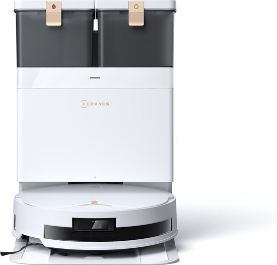 ECOVACS - DEEBOT T50 Max Pro Omni Gen 2 - Stofzuig- en dweilrobot - 18.500 Pa zuigkracht- Zelfreinigende Robotstofzuiger met Warmwater – Dweilsysteem - Automatisch Leegstation - Geschikt voor dierenharen