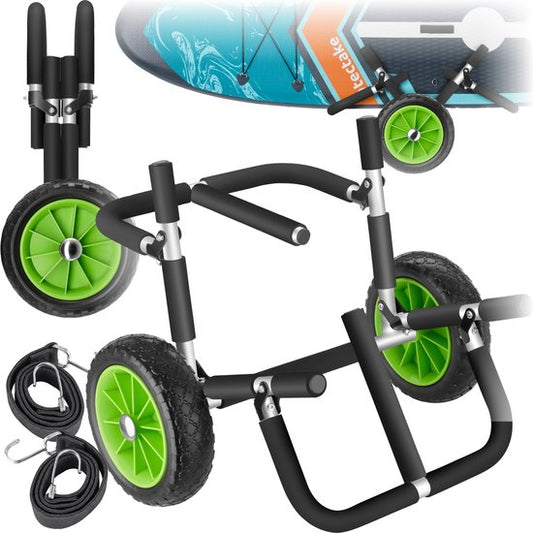 tectake® Transportkar opvouwbaar voor surfplank- voor stand-up paddling board- kanoboot of opblaasbare kajak- trolley - buggy voor SUP- surfplank