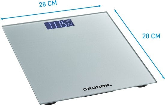 Grundig Weegschaal - Digitale Personenweegschaal - Van 2 kg tot 180 Kg - Grijs