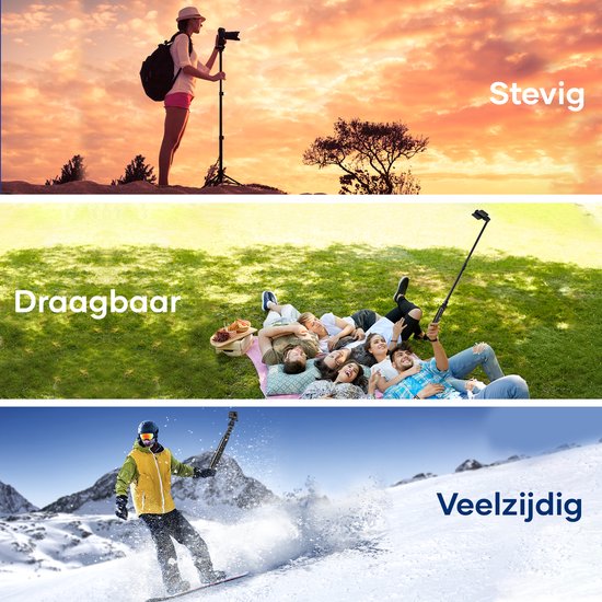 Studio ME Telefoon Statief - 170 cm - Tripod Smartphone - Zwart - Camera Statief - Telefoonhouder - Incl. Bluetooth Afstandsbediening - Tripod Iphone - Statief Telefoon