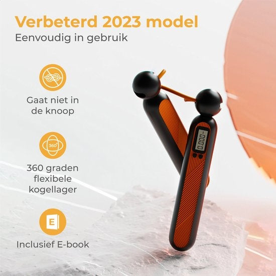 Nuvance - Professioneel Sport Springtouw met Digitale Teller - Lengte max 3M - Verstelbaar