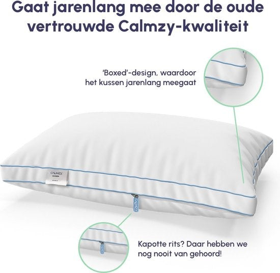 Calmzy Verstelbaar kussen - hoofdkussens slaapkamer- hoofdkussen nekklachten - hoofdkussen 50x60 - hoofdkussen zijslaper
