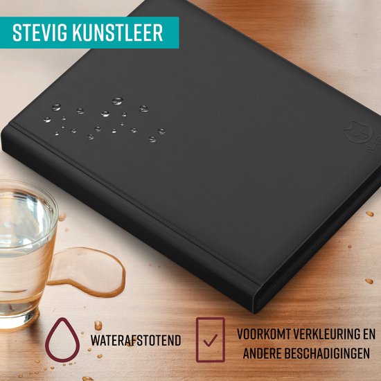 NAPI Toploader Pro Binder voor 288 Kaarten - Premium Verzamelmap Toploaders met Ritssluiting - Trading Cards Map - 9 Pocket - Kunstleer - Zwart