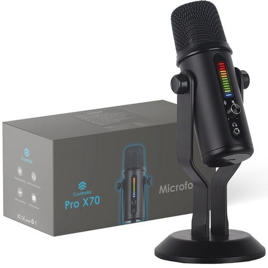 Controlla USB Microfoon - Condenser Microfoon voor PC - Gaming Microfoon - Streamen - Podcast microfoon
