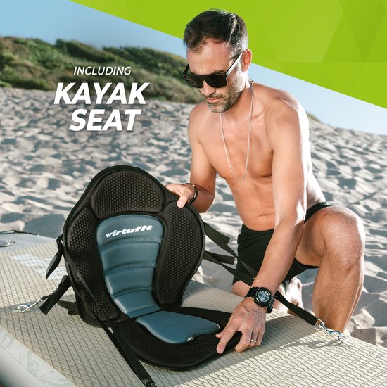 VirtuFit Cruiser Opblaasbaar SUP Board 305 cm - Max. 180 kg - Complete Set – Incl. Kajak Zitje, Peddel, Pomp, Tas & GoPro-mount – Stand Up Paddle Board - Roze