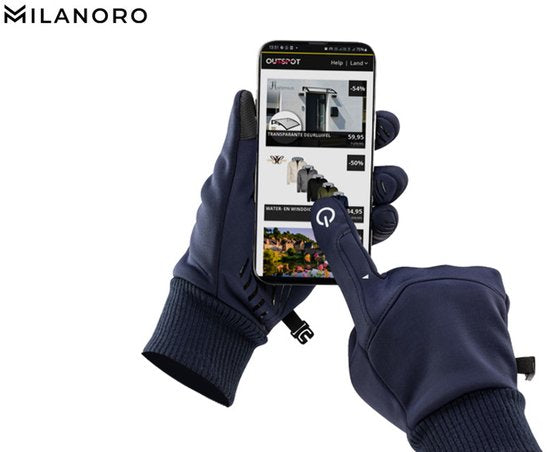 Milanoro - Water- en winddichte handschoenen - Zwart - L