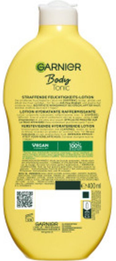 Garnier Body Tonic Verstevigende Bodylotion - Hydrateert tot 24 uur Lang - Met Cafeine - Maakt huid strakker & gladder - 400ml