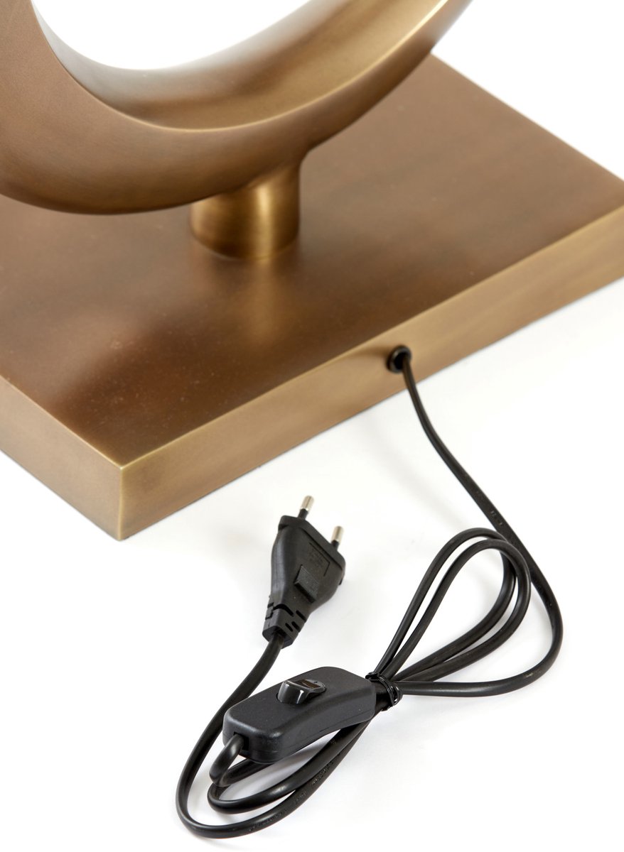 Light & Living Tafellamp Lune 50cm hoog - Antiek Brons