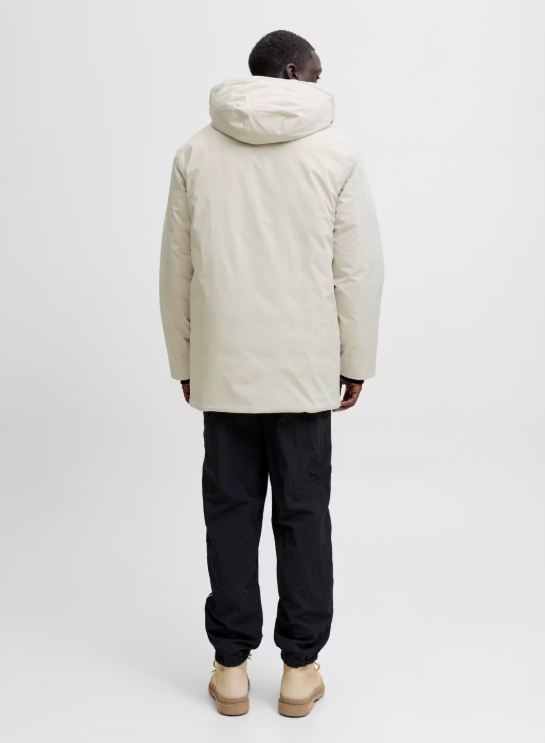 Jack & Jones Planet Parka Jas XL - Moonbeam - Heren - Lichtgewicht Warm & Winddicht