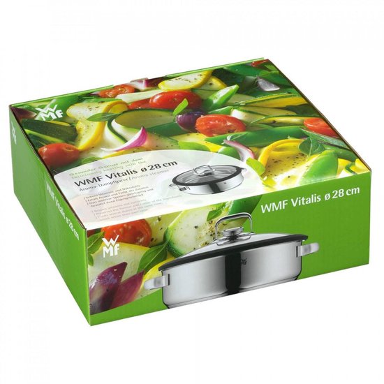 WMF Vitalis - Stoom- en Braadpan - Ø 28 cm - RVS - Met Deksel - Geschikt voor Inductie