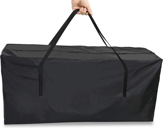 Tuinkussentas - Zwart - 173 x 76 x 51 cm - Opbergtas voor Tuinmeubelkussens - Tuinstoelkussentas - Tuinsetkussen Opbergtas