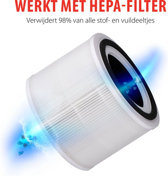 alpina Luchtreiniger met Ionisator - Air Purifier met HEPA H11 - CADR: 240 m³/h - Ruimtes tot 28 m²