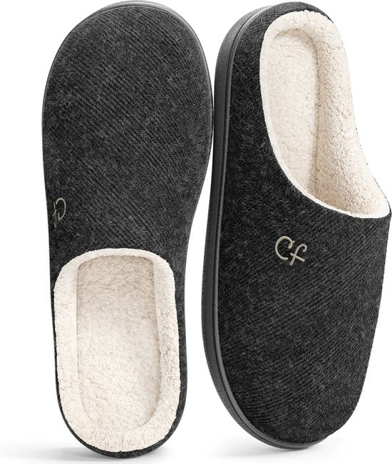 Pantoffels Heren - Sloffen - Maat 40/41 - Zwart - Anti-slip - Comfeet