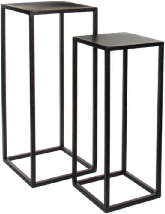 GOA TAFEL ZWART L25XB25XH60 CM