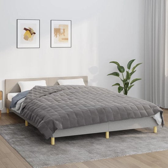 vidaXL - Verzwaringsdeken - 200x200 - cm - 13 - kg - stof - grijs