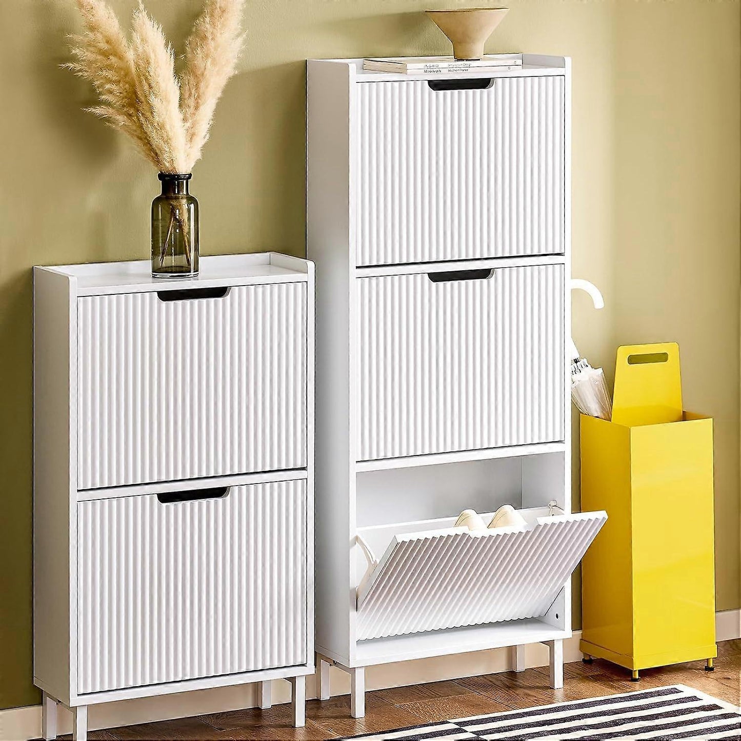 SoBuy  - Schoenrek Schoenopbergkast - Wit - B50 x D19 x H130 cm