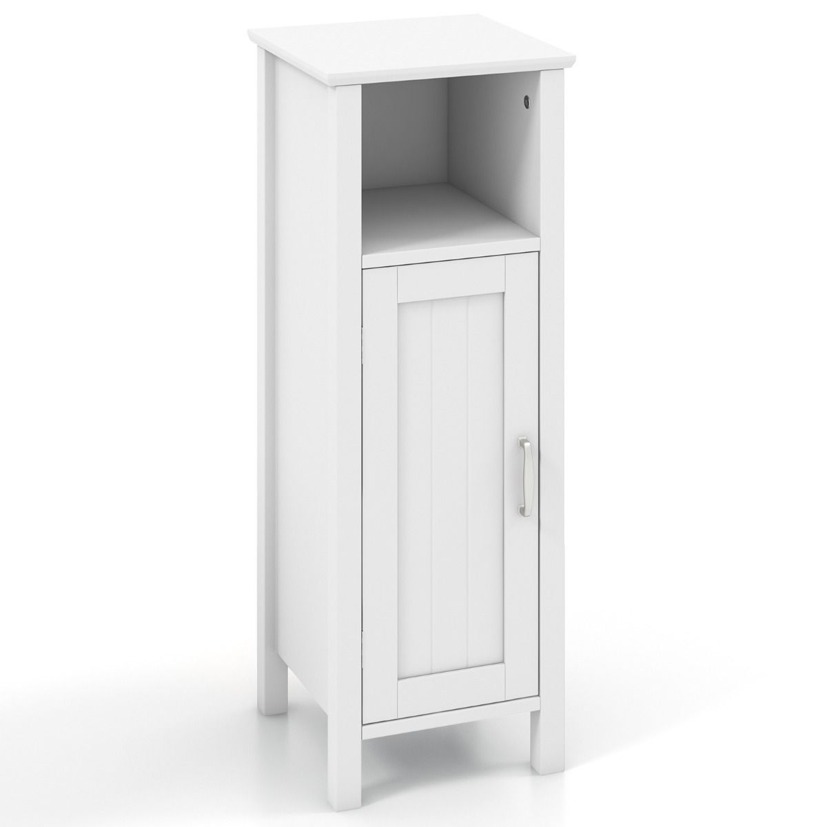 Coast Vloerkast met Deur en Verstelbare Plank – Wit – 30 x 30 x 80 cm – Multifunctionele Opbergkast voor Slaapkamer, Keuken, Badkamer en Woonkamer