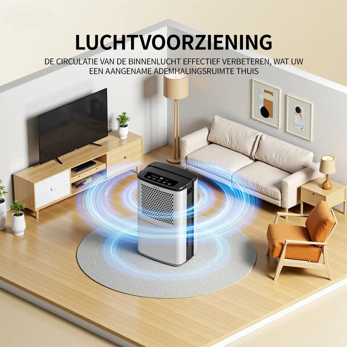 ELECCI luchtontvochtiger 12 l/dag - 3,8 l watertank - R290