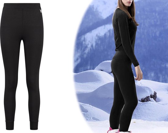 Thermo Ondergoed Dames - Thermo Legging Dames - Zwart - S - Thermokleding Dames - Thermobroek Dames - Thermolegging - Thermo Broek Dames