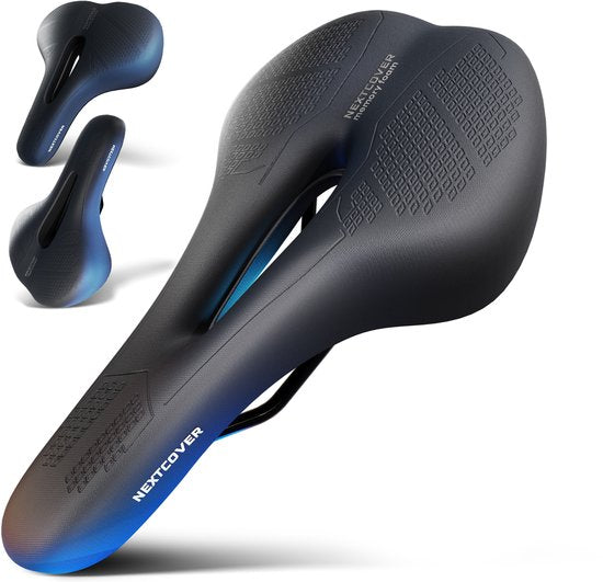 NEXTCOVER® Fietszadel MountainBike met Memory Foam 3.0 - Het origineel - Ergonomisch Fietszadel Dames of Fietszadel Heren met Memory Foam 3.0 voor maximaal Rijcomfort - Fiets Zadel comfortabel zacht