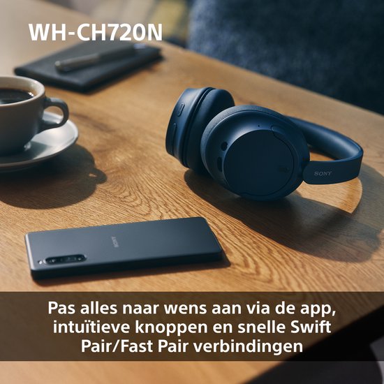 Sony WH-CH720N – Draadloze over-ear koptelefoon met Noise Cancelling - Roze
