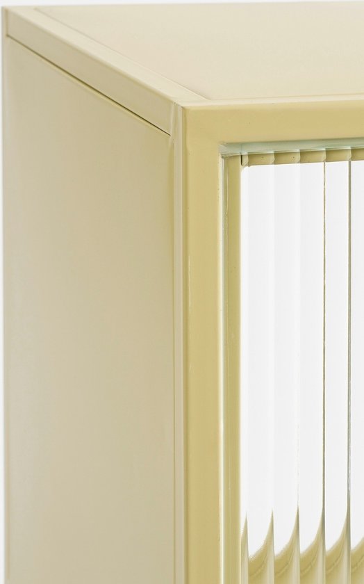 Mica Decorations Clifton Opbergkast met Deuren - L38 x B35 x H50 cm - Metaal - Beige