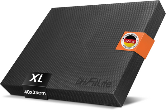 DH FitLife Balance Pad XL - Balanskussen van Schuim - 40 x 33 x 6 cm - Antislip - Tot 150 kg - Zwart