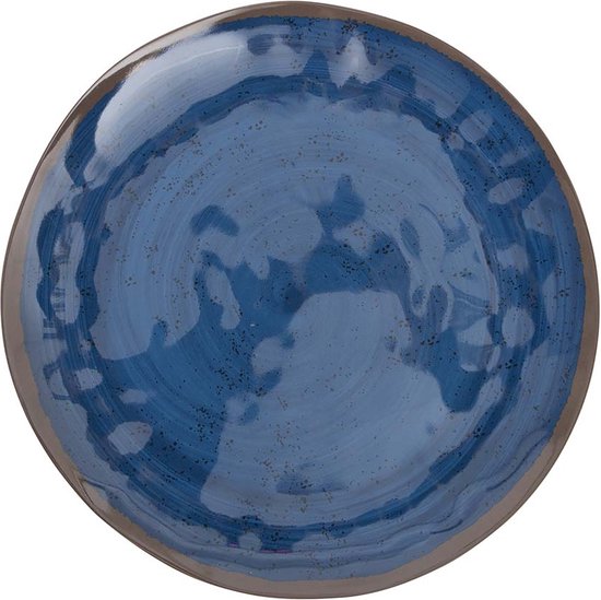 Bo-Camp - Ontbijtbord - Halo - 4 Stuks - Melamine - Blauw