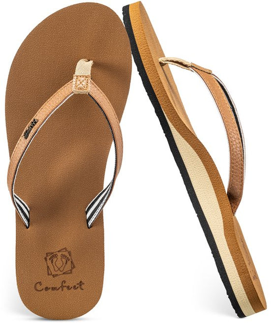 Comfeet Slippers Dames - Sandalen - Bruin - Maat 40