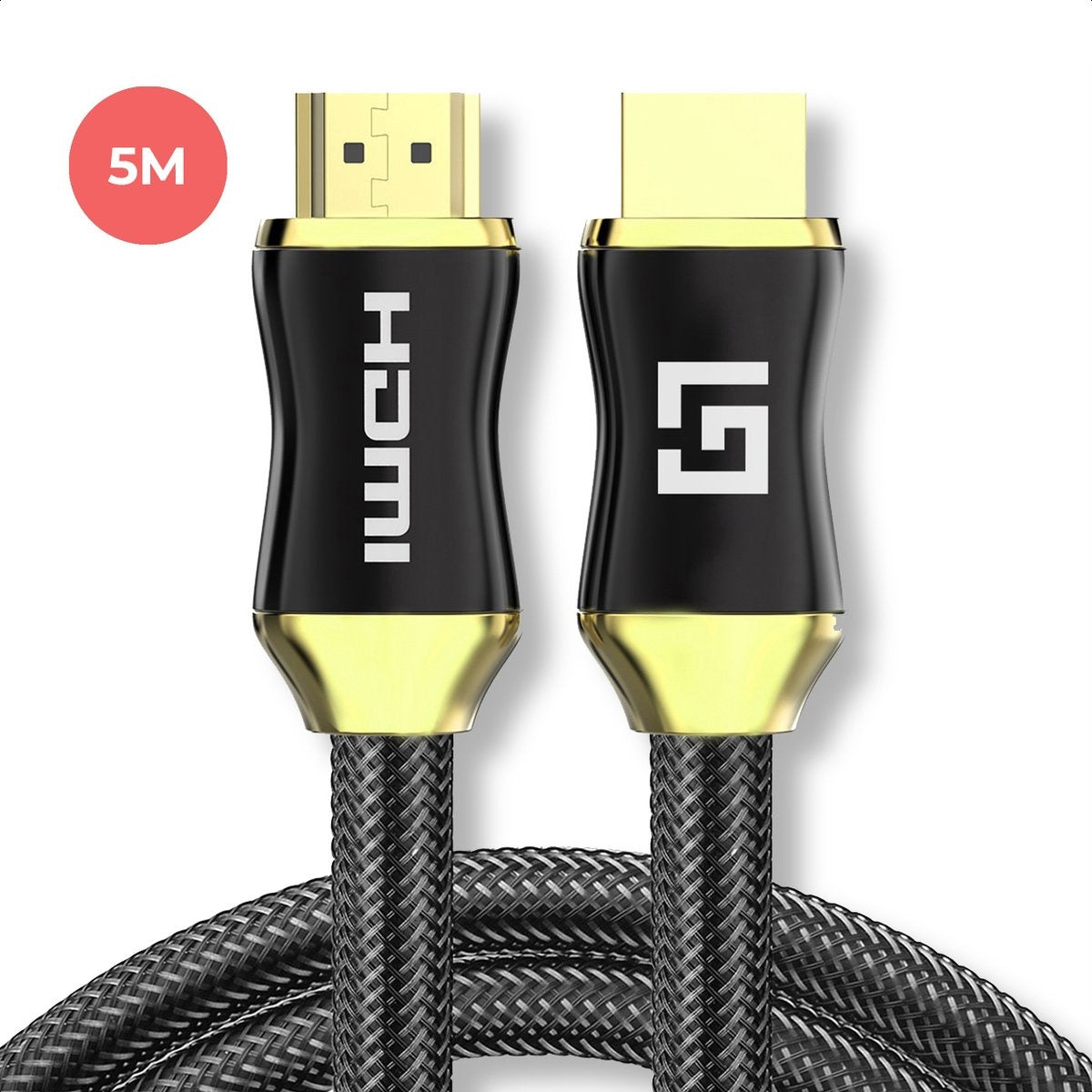 Auronic HDMI 2.0 Kabel - 5M - 18Gbps - Hoge Snelheid en Resolutie - 4K (60 Hz) - Zwart