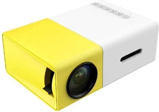 Mini Beamer - 320 x 240 - USB - HDMI - Wit - Geel - 50 lumen YG-300