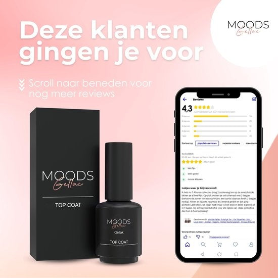Moods Gellac - Top Coat - Nagellak - 15 ML