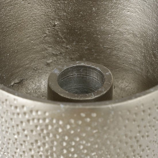 Casa Vivante - Dakar Kandelaar - Aluminium - 10.50 x 21.50 cm - Zilver
