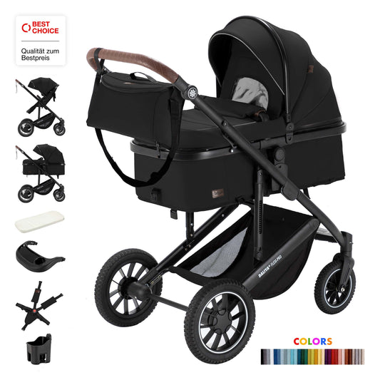 Daliya FLEXI-PRO 2-in-1 kinderwagen en buggy - zwart