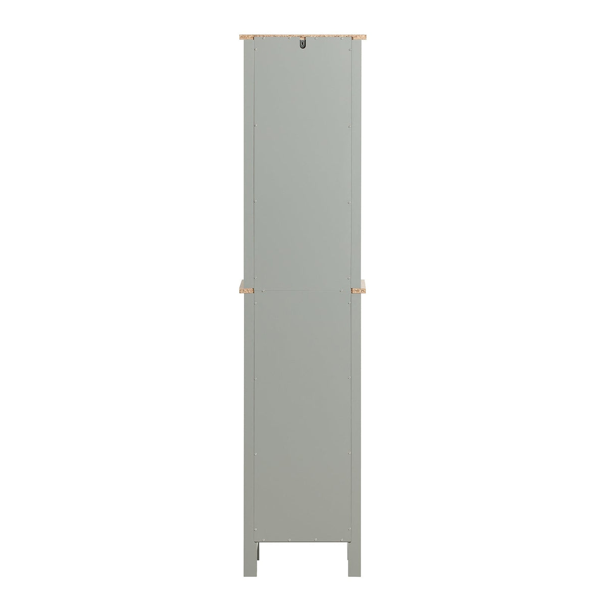 SoBuy Badkamer Kolomkast - 1 Deurs - 3 Planken - 39 x 30 x 169 cm - Grijs