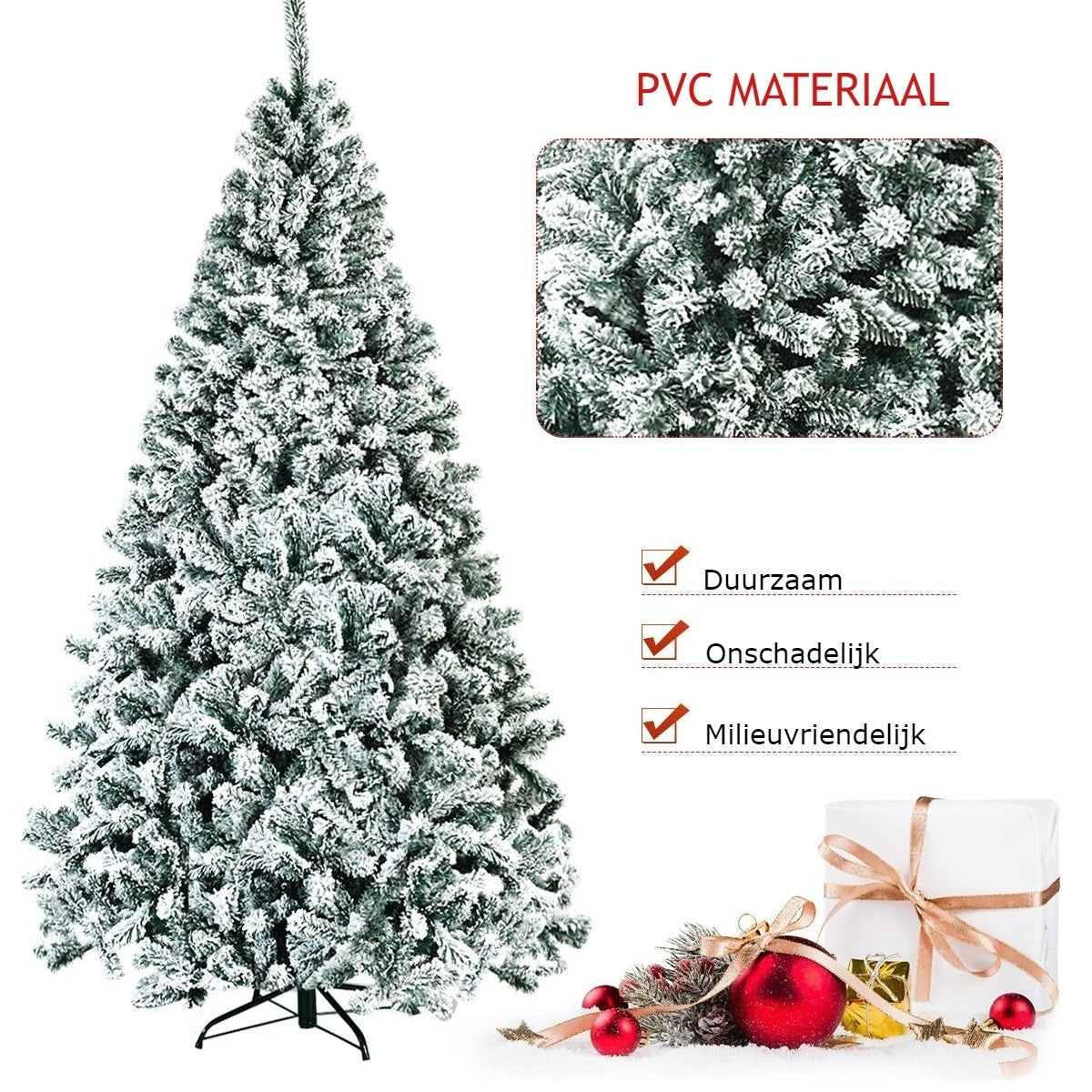 Coast Kunstmatige Kerstboom Besneeuwd - Met Metalen Standaard - 225 cm
