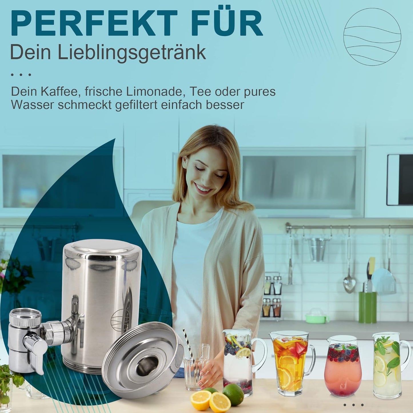 up!water Waterfilter – Natuurlijk, Fris & Duurzaam – Voor Heerlijk Drinkwater Uit De Kraan