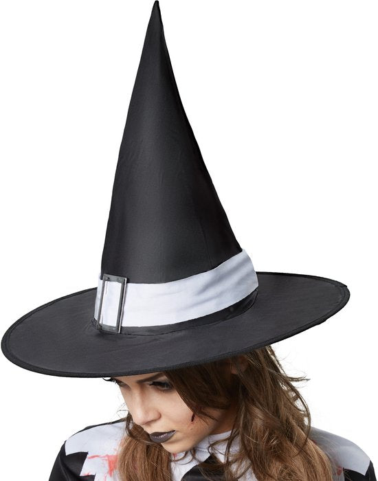 Dressforfun Griezelige heks M - verkleedkleding kostuum halloween verkleden feestkleding carnavalskleding carnaval feestkledij partykleding - 302231