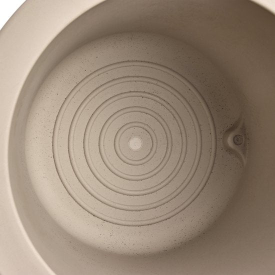 Elho Pure Cilinder High 40 - Grote Bloempot voor Binnen en Buiten - Gerecycled Plastic - Ø 39.5 x 72.7 - Balanced beige