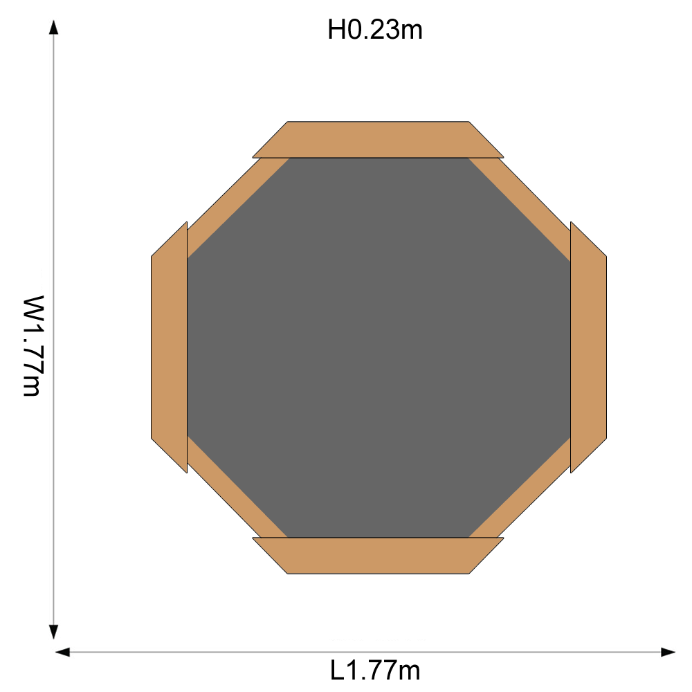 Plum Play Giant Houten Zandbak met Deksel 1,5 x 1,5 m – Natuurlijk Hout