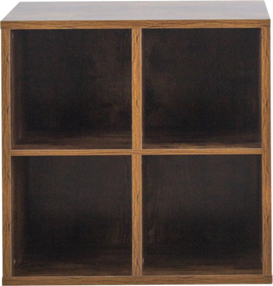 VDD Vinyl Wish - Platenkast - 4 vakken - Bruin - 34.50x70.50x70.50cm