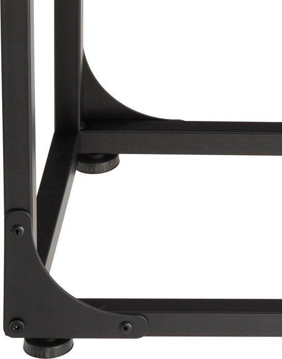 tectake® - Bijzettafel Erie - industrieel - donkerbruin - 40x30x63 cm - 404455